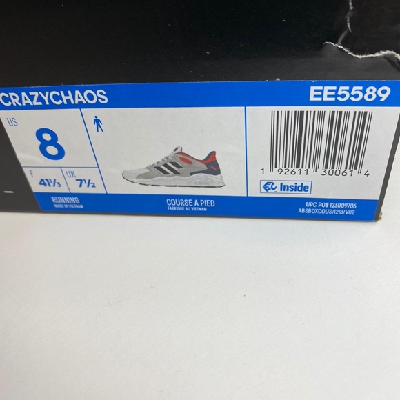 NEW Adidas Crazy Chaos Casual White Red Blue Men Sneakers Size 8 - Picture 4 of 4